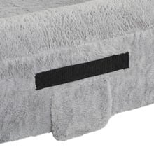 Grey Brady Inflatable Faux Fur Dog Bed